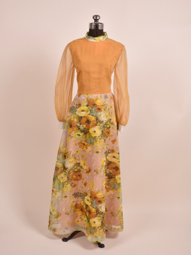 Floral Goddess 70s Maxi Dress, M – THE VAULT COLLECTIVE