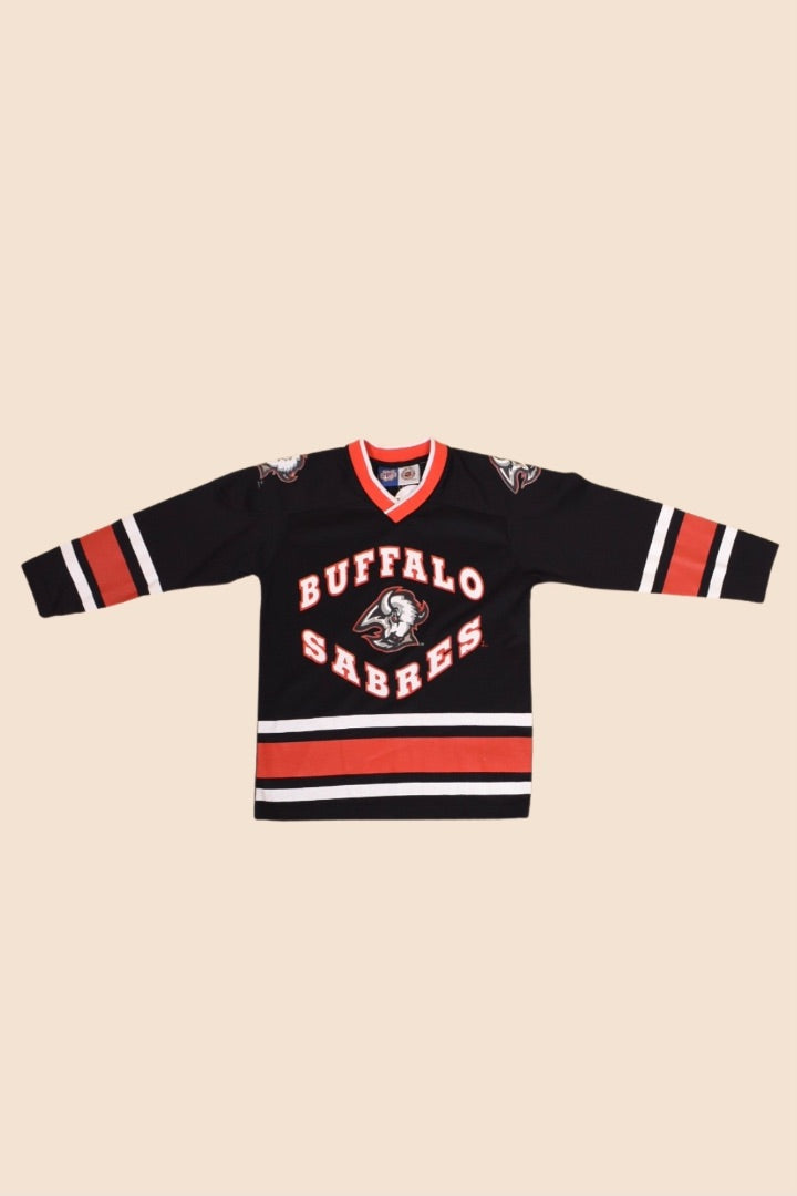 Black and Red 90s Buffalo Sabres Jersey By Professional Sports Club