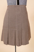 Load image into Gallery viewer, Brown Houndstooth Set with Velvet Trim By Moda Int&#39;l, M: Skirt from Front
