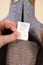 Load image into Gallery viewer, Brown Houndstooth Set with Velvet Trim By Moda Int&#39;l, M: Dry Clean Tag
