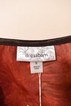 Load image into Gallery viewer, Orange Y2K Mesh Top By dressbarn. Close up of tag.
