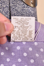 Load image into Gallery viewer, Deadstock 80s Lavender Polka Dot Top By Division of Graf: Tag
