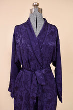 Load image into Gallery viewer, Heliotrope Deep Purple Damask Robe By Victoria&#39;s Secret, S: Bodice
