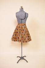 Load image into Gallery viewer, 1960s Quilted Brown Circle Skirt: Shown from Back
