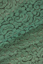 Load image into Gallery viewer, Green Late 1950s Lace Party Dress, XXS, Lace Fabric
