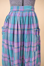 Load image into Gallery viewer, Plaid Cotton Skirt and Top Set By Joan Harper, M
