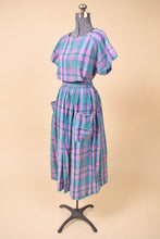 Load image into Gallery viewer, Plaid Cotton Skirt and Top Set By Joan Harper, M
