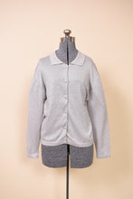 Load image into Gallery viewer, Grey Metallic Knit Cardigan By Braemar Jeremy Scott
