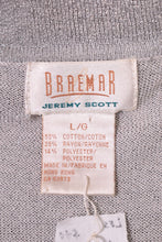 Load image into Gallery viewer, Grey Metallic Knit Cardigan By Braemar Jeremy Scott
