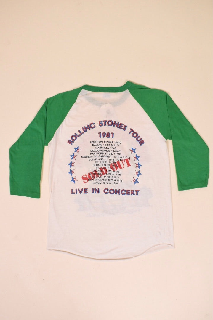 1981 Rolling Stones North American fashion Tour souvenir shirt