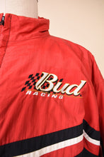 Load image into Gallery viewer, Red Y2K Dale Earnhardt Jr. Jacket By Custom Authentics: &quot;Bud Racing&quot; 
