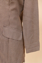 Load image into Gallery viewer, Brown Houndstooth Set with Velvet Trim By Moda Int&#39;l, M: Pocket Detail
