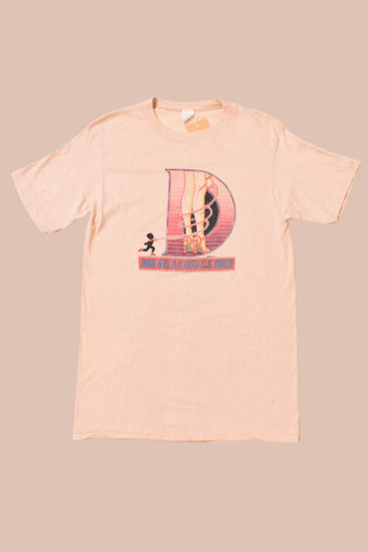 Beige Bob Dylan 1978 tour Tee Shirt By Ched: Shown from Front